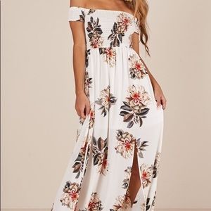 Showpo Daytime Dancer Smocked Floral Maxi Dress